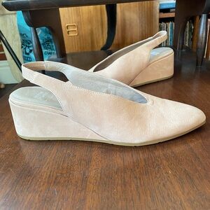 Eileen Fisher Gatwick Nubuk Suede Slingback Pump Heel